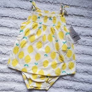 Carter's baby girl lemon print dress